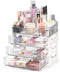 Coloch 3 Drawers Plastic Makeup Organizer, Vanity Countertop Cosmetics Display Case for Makeup, Skincare, Jewelry