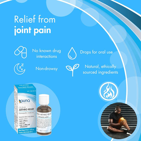 GUNA Arthro Relief Homeopathic Support for Discomfort, Swollen or Stiff Joints