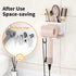 Hair Dryer Holder Wall Mounted, Hair Tools Organizer, Bathroom Space-Saving Blow Dryer Organizer Curling Irons Storage