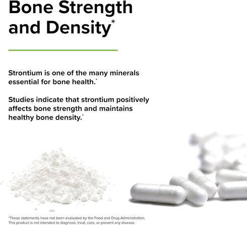 Terry Naturally Strontium Bone Health & Strength Support Supplement, 60 Vegan Capsules (Pack of 2)