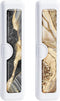 2 Pcs Toothbrush Travel Case, Colorful Pattern Holder and Covers, Travel Tongue Scraper Case
