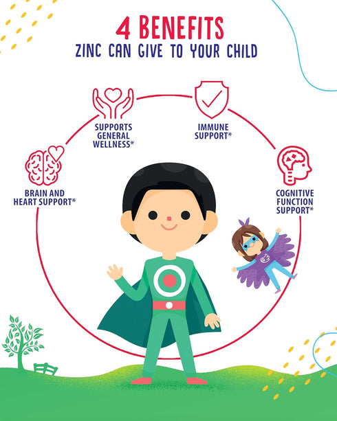 Zinc Gummies for Kids & Adults, Chewable Gummy Supplement for Immune Support, Non-GMO Antioxidant