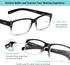 LUR READING GLASSES 5 Pack, Comfort Plastic Readers with Spring Hinge