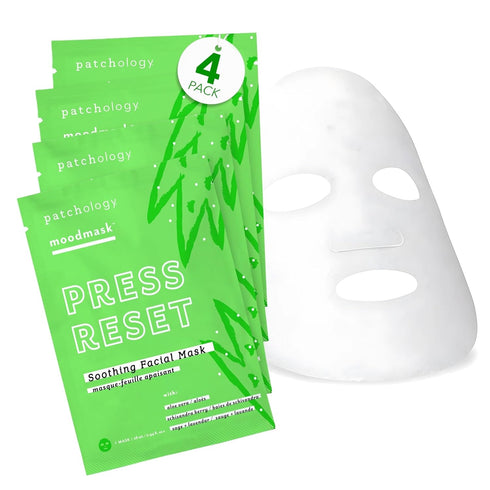 Patchology Aloe Vera Face Mask - Press Reset Facial Masks for Radiant Complexion with Lavender, Vitamin B5, Aloe Vera