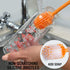 Kitchiny 12.5" Set Silicone Bottle Brush & Straw Cleaner Brush | Water Bottle Cleaner for Hydro Flasks, Tumblers