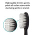 TAO Clean Umma Diamond Sonic Toothbrush Replacement Heads, Black (3-Pack) for Electric Toothbrush and Docking Station