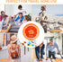 KINMINGZHU 7 Creative Portable Mini Day Weekly Circular Shape Rotary Cute Fruit Style Pill Storage Case Box (Orange)
