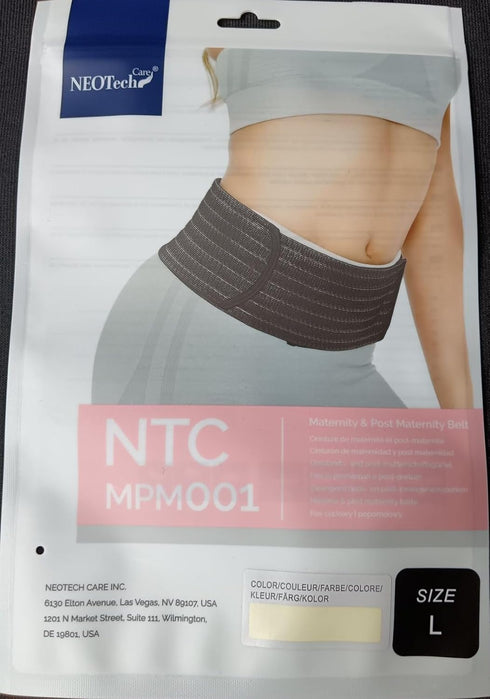 NeoTech Care 3-in-1 Maternity Support, Postpartum Belly Wrap & Pelvis Brace/Band (Beige, Large)