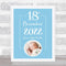The Card Zoo New Baby Birth Details Nursery Christening Date Blue Photo Keepsake Gift Print