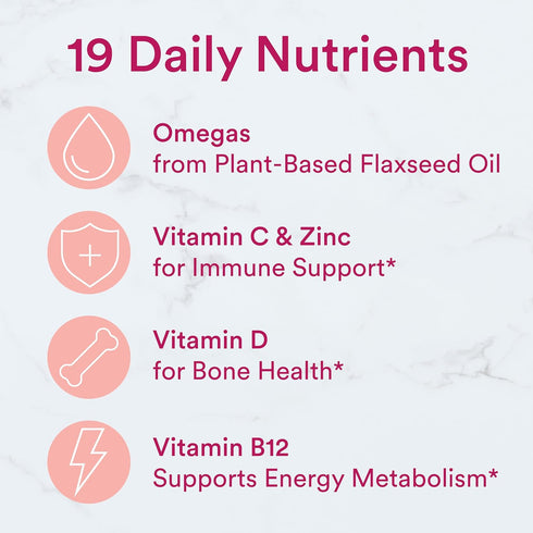 SmartyPants Women's Multivitamin Gummies - 60 Count, Sugar Free with Biotin, Omega 3, Vitamins D3, C, B12, B6, A, K &