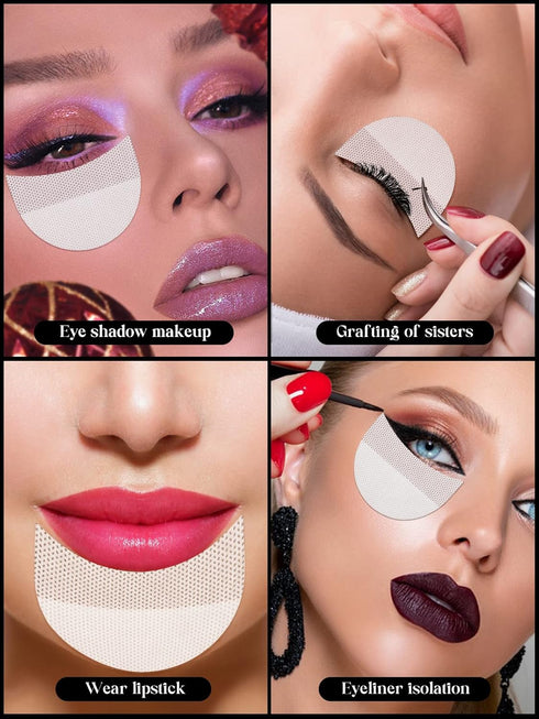 Kalolary 120 Pcs Eye Shadow Shields - Lint Free Under Eye Pads for Eyeshadow and Lip Makeup