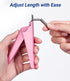 AIRSEE Professional Acrylic Nail Clipper, Sharp Rustproof Nail Trimmer for Artificial Nail Manicure Pedicure (Pink,