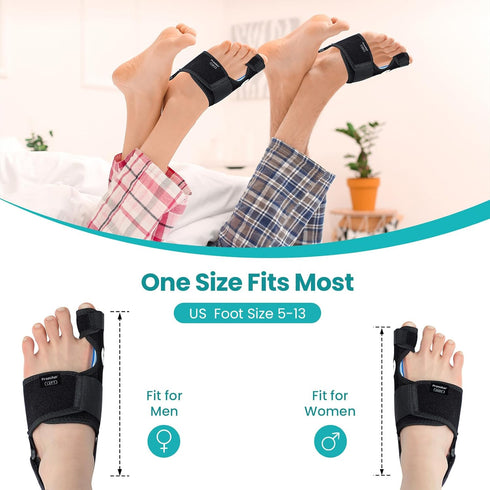 Bunion Corrector Splint Brace for Women & Men - Adjustable Big Toe Bunion Pads for Pain Relief, Toe Straightener