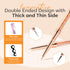 modelones Nail Art Brushes - Super Fine Thin Liner Brush Set Sizes 7/11/15/20mm for Nail Gel Polish Painting Designs