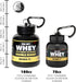 Protein Powder Container to Go - Portable Travel Water Bottle Funnel for Pre Workout Supplement Mixes & Dispenser, Mini