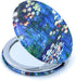 Small Handbag Mirror - Compact Mirror for Girls, Folding Pu Leather Floral Compact, Claude Monet Water Lilies Unique