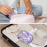 Skerhhux 7 Purple Flower Print Pill Case Travel Pill Organizer Weekly Day Portable with Zipper Medicine Box Pill Case