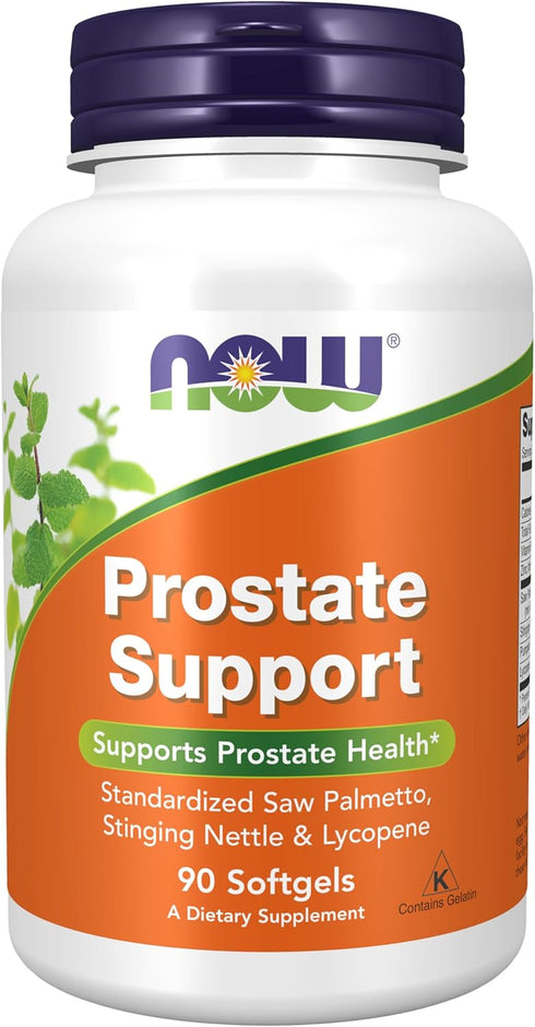 NOW Foods Supplements, Prostate Support with Standardized Saw Palmetto, Stinging Nettle & Lycopene, 90 Softgels