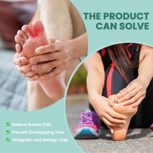 Hammer (3 6 Pack) Welnove Toe Separator for Overlapping Toes - Toe Spacers for Bunions - Toe Corrector for Toes