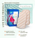 Konjac Body Sponge (2 Pack), 100% Natural & Microplastic Free, Non-Toxic, Biodegradable, Eco-Friendly Packaging