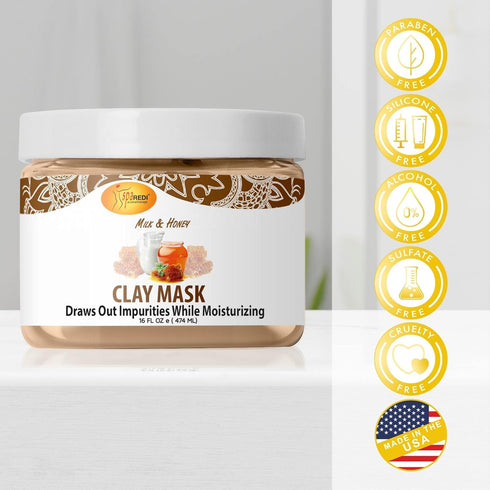 SPA REDI Clay Mask, Pedicure and Body Deep Cleansing, Skin Pore Purifying, Hydrating, Natural Bentonite Clay