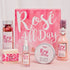 Spa Gifts for Women, 6Pcs Rose Spa Set with Essential Oil, Bath Salt, Soap, Natural Petals - Mothers Day Gift