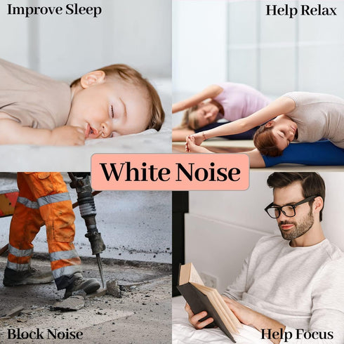 Meditation 30 12 10 32-Level 4 White Noise Sound Machine with Soothing Sounds Colors Night Light Brightness Levels