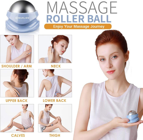 Ice Therapy Massage Roller Ball, Manual Massager for Trigger Point, Deep Tissue Massage, Alleviating Muscle Tension