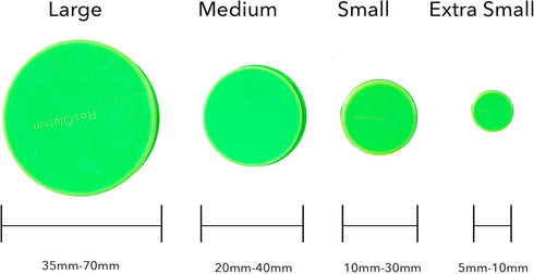 RESLUTION Ooze (1 2 Resolution Glass Cleaner Caps Large, Small, Black/Green Bundle) Silicone Stretch Caps - Universal