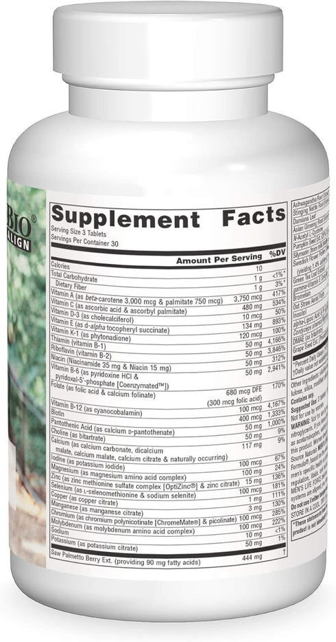 Immune 13 180 Source Naturals Men's Life Force Multiple Daily Multivitamin & Health Supplement - Essential Vitamins