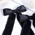 VOBOBE 2PCS Black Hair Bows for Women Girls, Tassel Hair Ribbon Bowknot Clips Barrettes with Long Tail