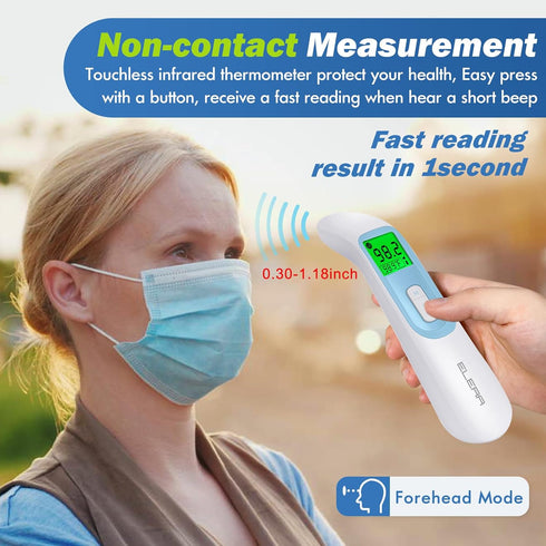 ELERA Ear Thermometer for Baby, Infrared LCD with Automatic Switching Mode, 1s Measurement
