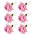 Mobestech 6Pcs Handmade Rose Flower Hair U Shaped Bobby Fork Picks, Decorative Hair Clips for Women Wedding & Bridal