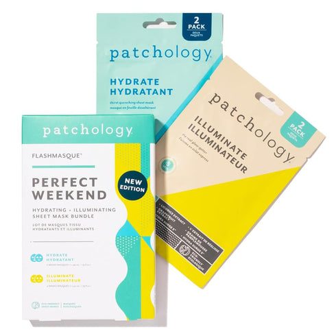Patchology Hydrating Sheet Masks - Weekend Travel Essentials with Hyaluronic Acid for Ultimate Hydration & Radiance