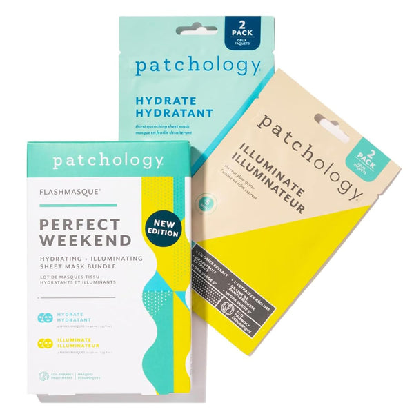 Patchology Hydrating Sheet Masks - Weekend Travel Essentials with Hyaluronic Acid for Ultimate Hydration & Radiance
