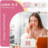 Personalized Initial A-Z Makeup Bag, Small PU Leather Travel Pouch, White Cute Toiletry