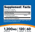 Nutricost Citrus Bergamot Capsules 1,200mg, 120 Capsules - 25:1 Bergamot Extract - 60 Servings, Gluten Free, Vegan & Non-GMO