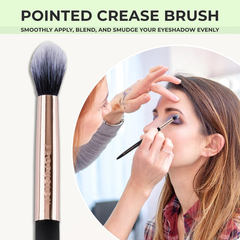 Profusion Cosmetics Pointed Crease Eyeshadow Brush, Soft Synthetic Blending for Small Crease Eyebrow, Flawless Makeup