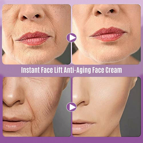 Natural Instant Face Lift Cream, Advanced Anti-Aging Solution for Neck, Chest, Sagging Skin, Targets Puffiness, 0.5 oz