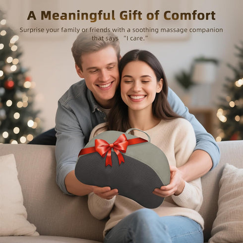 Shiatsu Back Massager with Heat, Neck Pillow for Pain Relief, Shoulder and Lumbar Support Cushion, Cervical Massage Pad