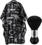 Professional Hair Cutting Cape with Neck Duster Brush, Salon Barber Cape, Hairdressing Accessories (Floral Print)