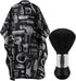 Professional Hair Cutting Cape with Neck Duster Brush, Salon Barber Cape, Hairdressing Accessories (Floral Print)