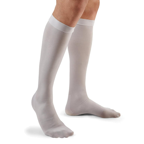 FUTURO Anti-Embolism Knee Length Stockings, Extra Large Regular, White, Moderate (18 mm/Hg)