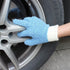 MIG4U Microfiber Dusting Gloves, House Cleaning Glove for Blinds, Windows, Furniture, Reusable Lint-Free Blue, 2 Pairs