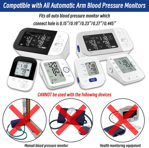 Extra Large Cuff Compatible with Omron 9”-21” Inches, XL Blood Pressure Replacement Cuff, Grey