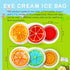 Kids Ice Pack, Reusable Hot or Cold Gel Cooling Pad for Injuries, Swelling, Pain Relief, and Tired Eyes (Fruit)