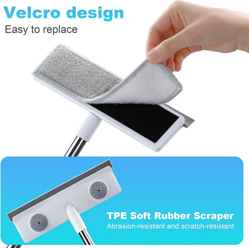 IMHO Clip3 1 Mesh Screen Cleaner, Glass Wiper, Dust Paper in Wet and Dry Screen Cleaner with Long Handle Wiper