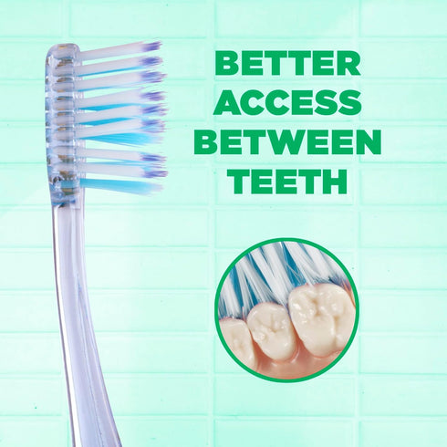 GUM Technique Deep Clean Toothbrush - Compact Soft Toothbrushes for Adults with Sensitive Gums - 1ct (12pk)