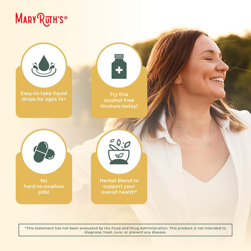 MaryRuth Organics USDA Organic Respiratory Health Liquid Drops with Mullein Leaf, Marshmallow Root & Elderberry - 1 Fl
