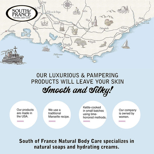 South Of France Natural Lavender Fields Bar Soap, 6 Oz, 20009